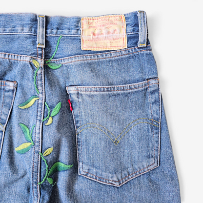 Jean LVC Levi's Vintage Clothing 701 1950s Floral Embroidery - Big E Selvedge (W28)